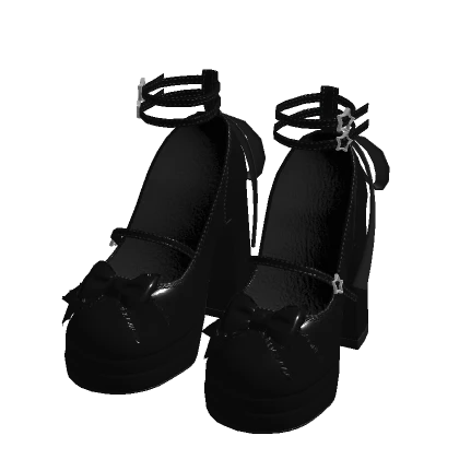 ♾️ Black goth doll platform shoes