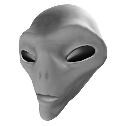 Oversized White Alien Head