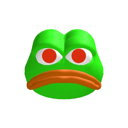 Sad Frog Meme With Red Eyes Head