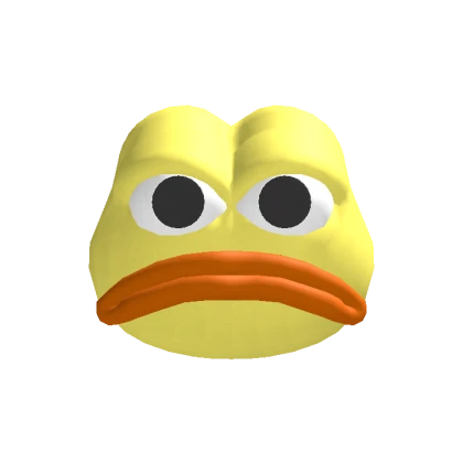 Golden Sad Frog Meme Head