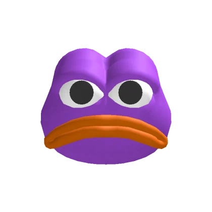 Purple Sad Frog Meme Head