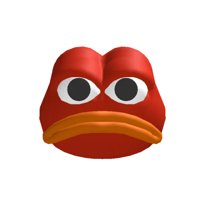 Red Sad Frog Meme Head