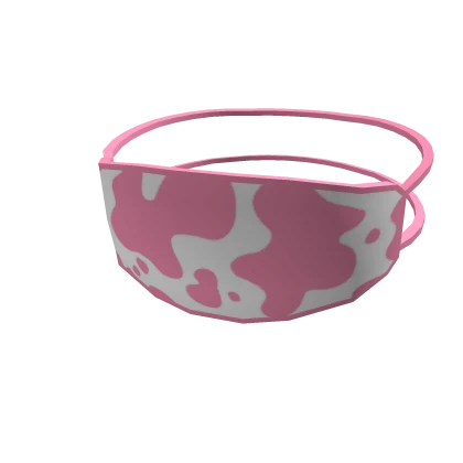 Pink Cow Print Mask