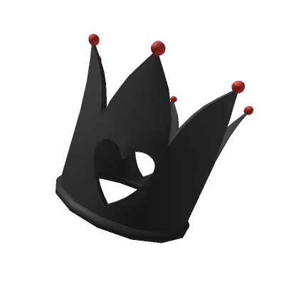 Black Floating Heart Crown