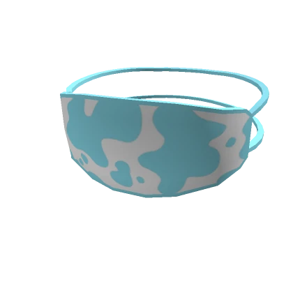 Blue Cow Print Mask