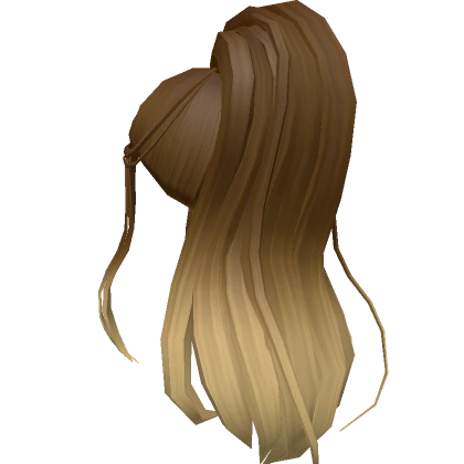 Brown to blonde grande ponytail