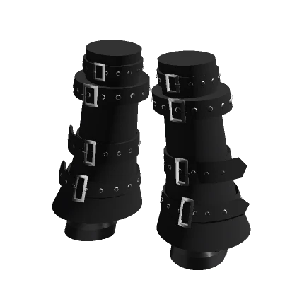 Emo y2k Gothic Boots with Leg Warmers Black