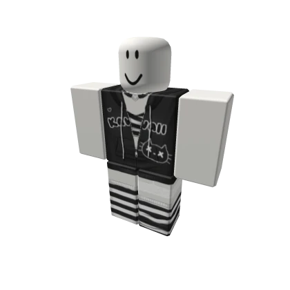 ପ emo open jacket neko hoodie + socks ♡