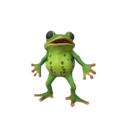 Standing Cute Frog 🐸 Funny Meme Troll Animal