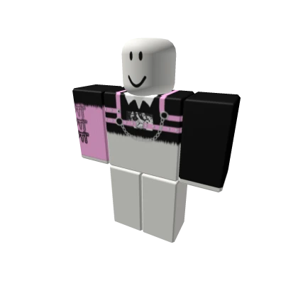 "RIOT!" Charm Pink Edgy Ripped Harness Gothic