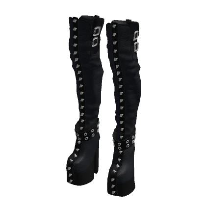 Boots With Spikes for Fashion Doll