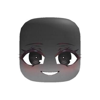 Shadow Creepy Anime Face - Black