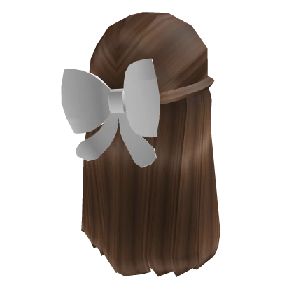 Long Brown Hair w A Bow