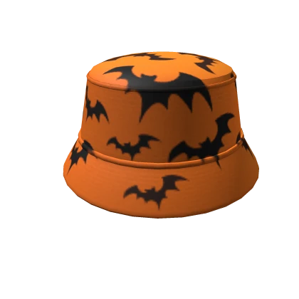 Stylish Orange Bat Halloween Hat