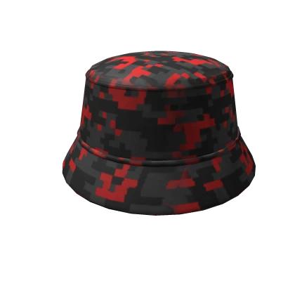 Stylish Red & Black Camo Hat