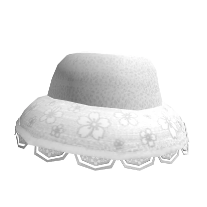 White Trendy Hat (Lace)