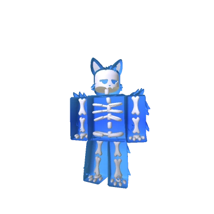 Skeleton Cat {Blue}