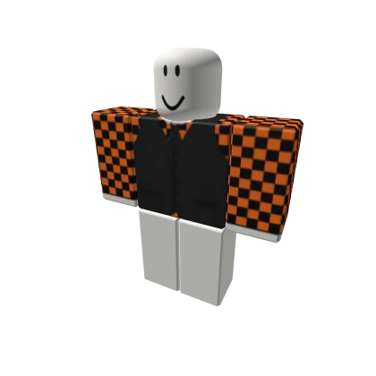 Orange Checker Fedora [shirt]