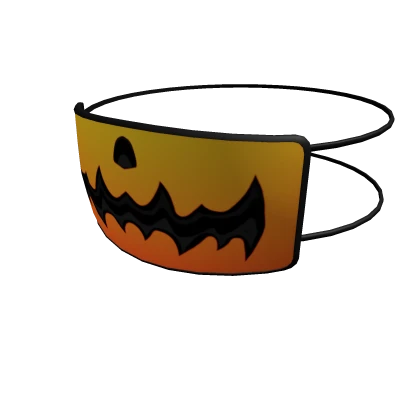 Stylish Orange Pumpkin Halloween Mask