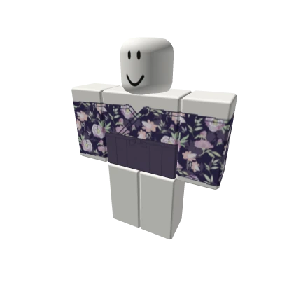 Off Shoulder Floral Kimono w/ Purple Hakama +