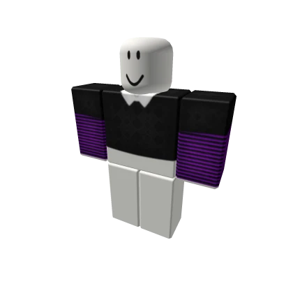 [ECD] Black Sweater w/ Purple Sleeves