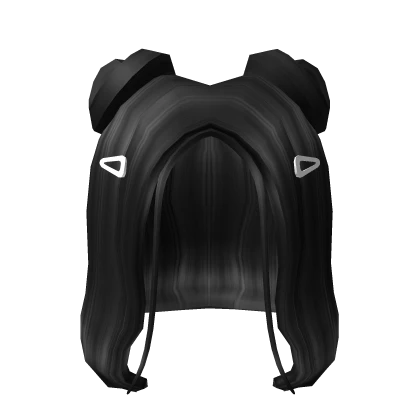 Black Half Up Spacebuns with Hairclips