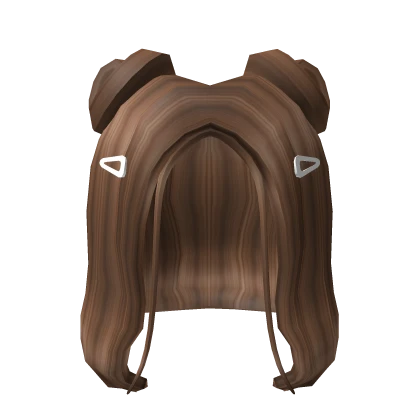 Brown Half Up Spacebuns with Hairclips