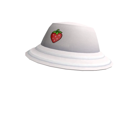 White Strawberry Hat