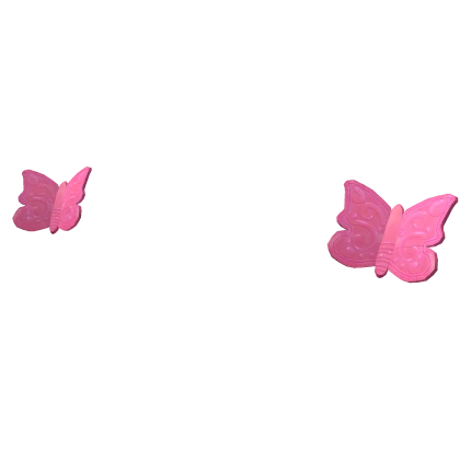 Pink Butterfly Clips