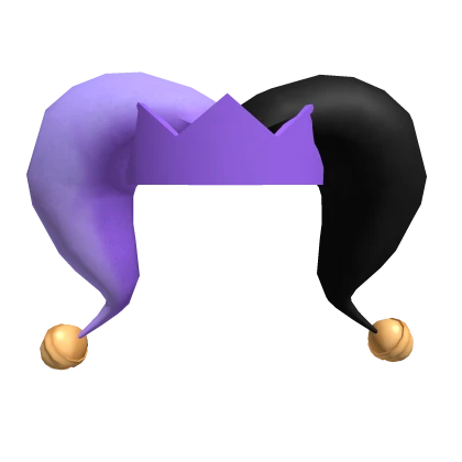 Purple and Black Jester Hat