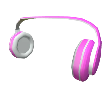 Pink & White Octagon Headphones