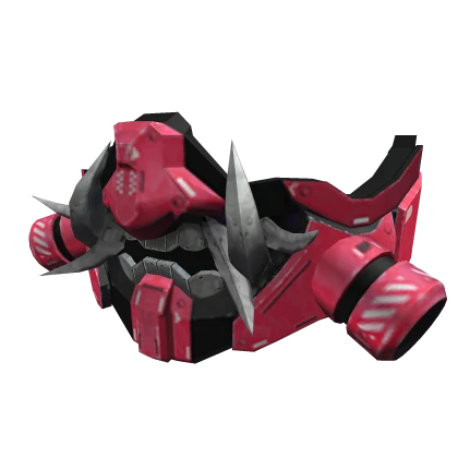 Red Mecha Oni Face Mask