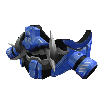 Blue Mecha Oni Face Mask