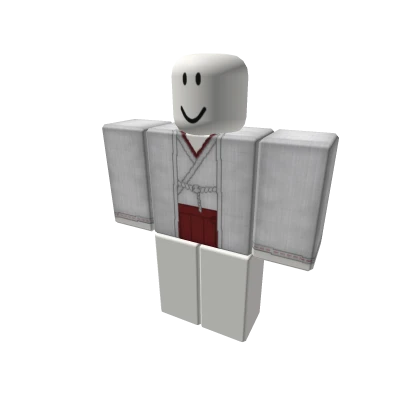 Miko Type Yukata w/ Red Hakama +