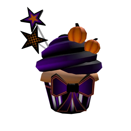 Purple & Pumpkins Halloween Cupcake