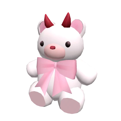 White Demon Teddy Bear