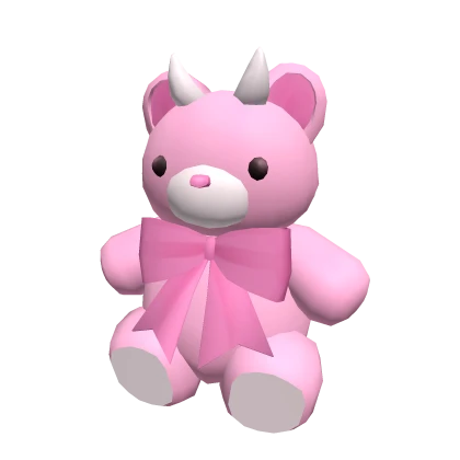 Pink Demon Teddy Bear