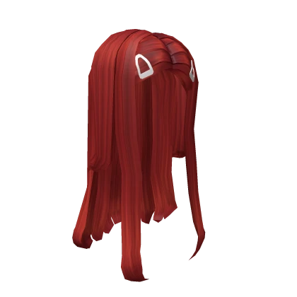 Long Red Hair with Clips