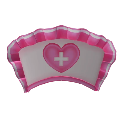 Ruffled Pink Nurse Hat