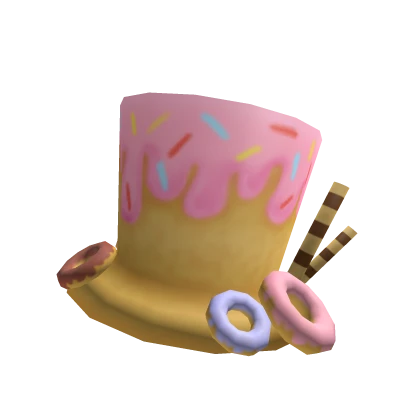 Delightful Pink Donut Top Hat