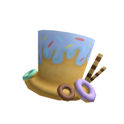 Delightful Blue Donut Top Hat