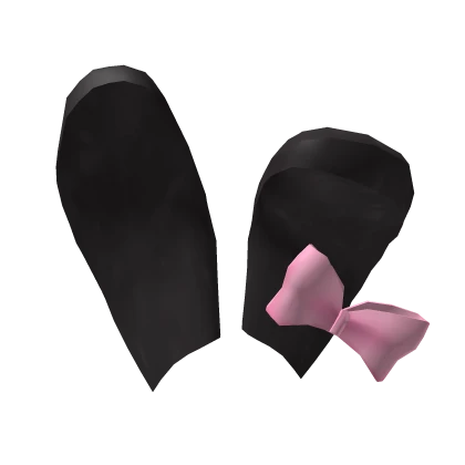 Black Plush Bunny Ears