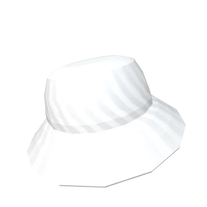 White Fashionable Striped Hat