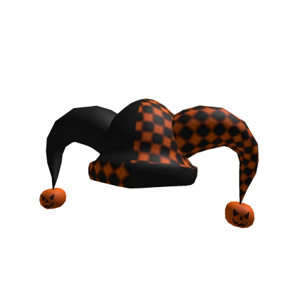 Orange Halloween Jester Hat