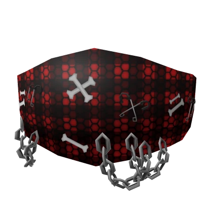 Red Plaid Punk Mask 