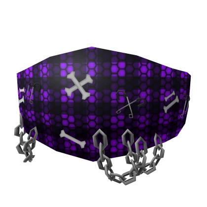 Purple Plaid Punk Mask