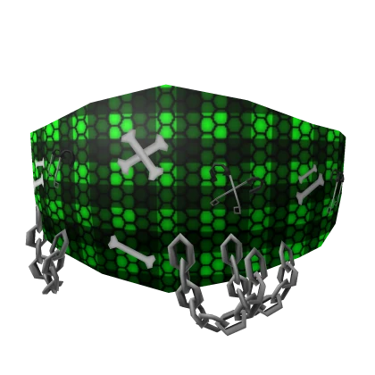 Green Plaid Punk Mask