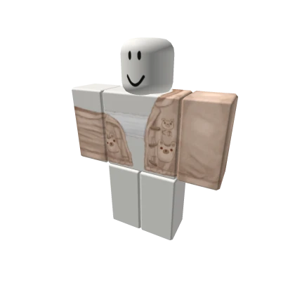 ପ kawaii fuzzy bear coat + white top ♡