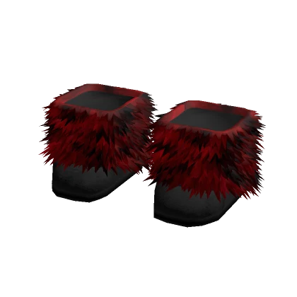 Y2K Fur Boots Red
