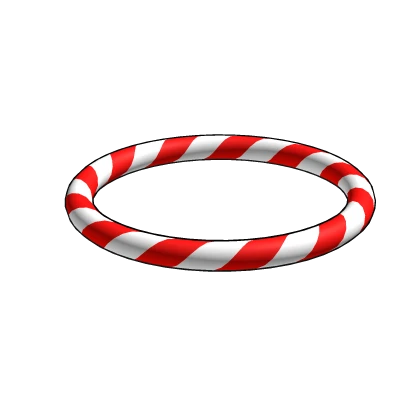 Red Cartoony Candycane Halo